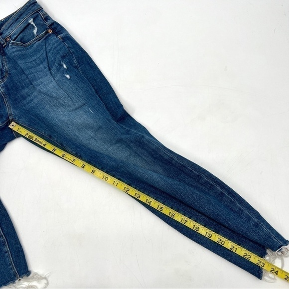 LOFT Woman's Blue Medium Wash Curvy High Waist Skinny Ankle Jeans Size 25 - Picture 11 of 13